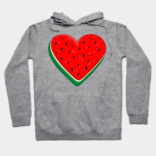 Watermelon Heart Valentine's Day Free Palestine Hoodie